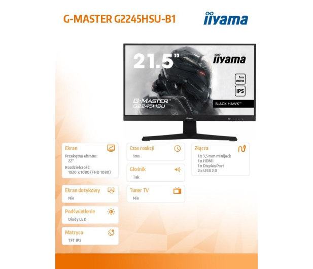 iiyama G-MASTER G2245HSU-B1 - 1217945 - zdjęcie 13